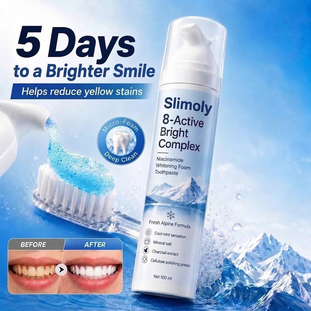 🔥 BUY 1 GET 1 FREE | Slimoly Professional Grade Niacinamide Foaming Toothpaste 8X✨