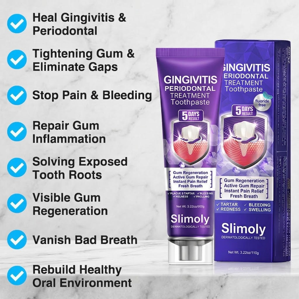 🦷【BOGO】Slimoly Bee Venom Toothpaste for Bleeding Gums & Periodontal Care👨‍⚕️